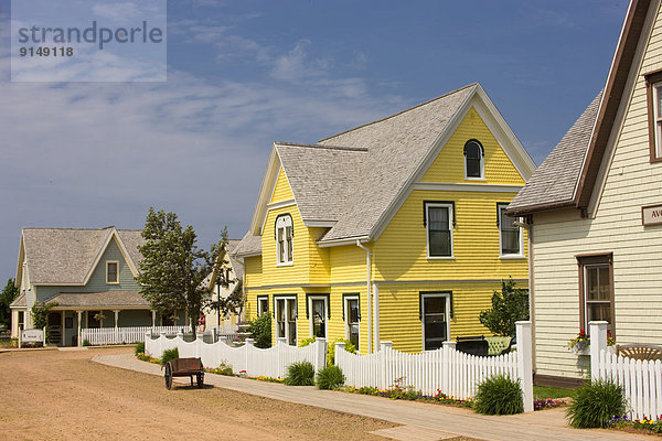 Dachgiebel Giebel grün Dorf Kanada Prince Edward Island