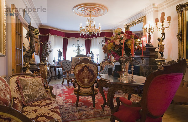 Möbel Herrenhaus Zimmer Antiquität innerhalb schmücken Wohnzimmer Kanada Quebec viktorianisch