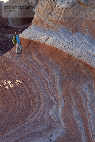 Vereinigte Staaten von Amerika  USA  Steilküste  Landschaftlich schön  landschaftlich reizvoll  weiß  wandern  Arizona  Schlucht  Sandstein