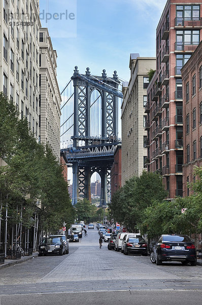 Hochstraße  zwischen  inmitten  mitten  New York City  Landschaft  unterhalb  Geschichte  Brücke  Figur  Nestbau  Brooklyn  Manhattan  Nachbarschaft