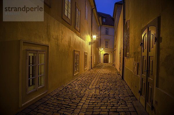 Prag Hauptstadt Gasse Tschechische Republik Tschechien Seitenstrasse