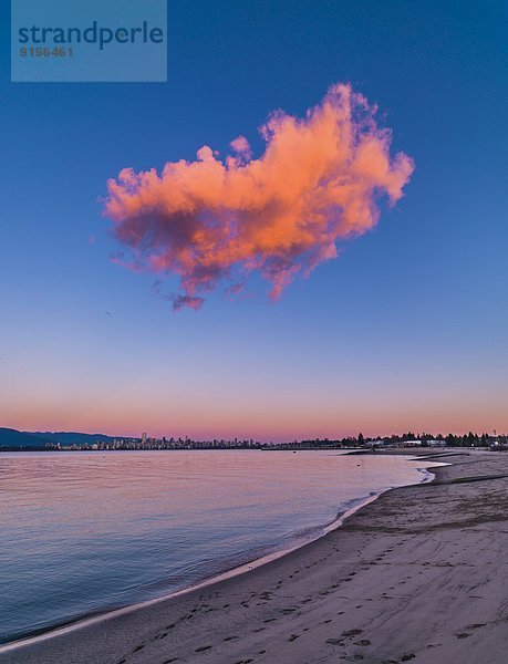 Wolke  Strand  Sonnenuntergang  über  Einsamkeit  British Columbia  Kanada  Jericho  Vancouver
