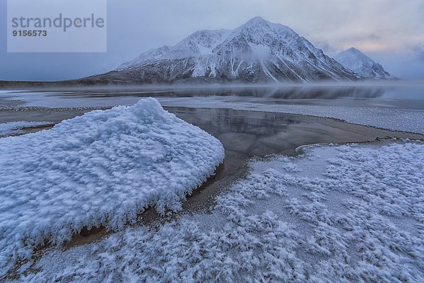 Winter  Wolke  See  Nebel  König - Monarchie  Kluane Nationalpark  Wolkengebilde  Yukon