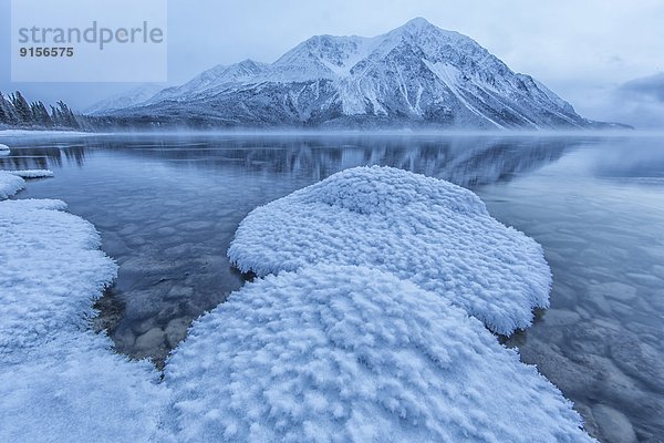 Winter  Wolke  See  Nebel  König - Monarchie  Kluane Nationalpark  Wolkengebilde  Yukon