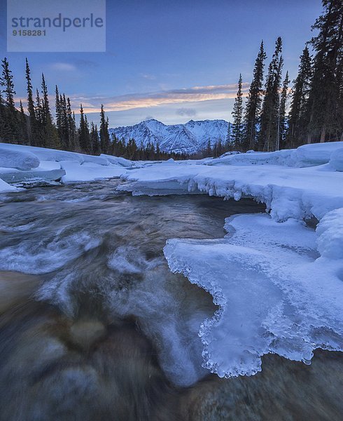 Sonnenaufgang fließen Fluss grau Yukon