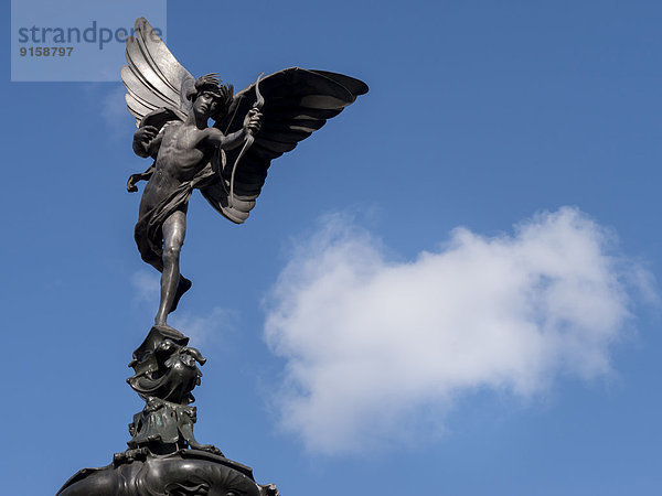 Eros-Statue am Piccadilly Circus  London  England