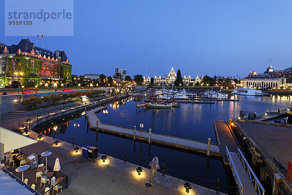 Hotel Empress bei Nacht  Victoria Harbour  Vancouver Island  Kanada