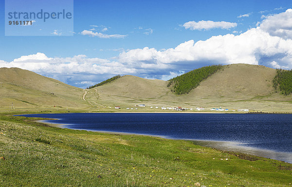 Weißer See  Terkhiyn Tsagaan Nuur  Nordsteppe  Archangai-Aimag  Mongolei