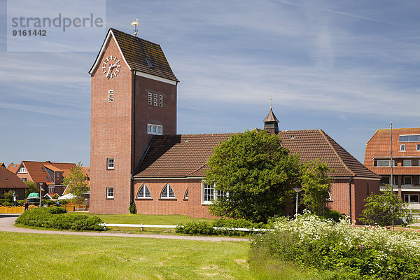 Evangelische Inselkirche  Baltrum  Ostfriesische Inseln  Ostfriesland  Niedersachsen  Deutschland