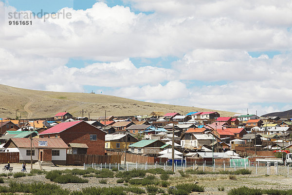 Farbaufnahme Farbe Gebäude Mongolei