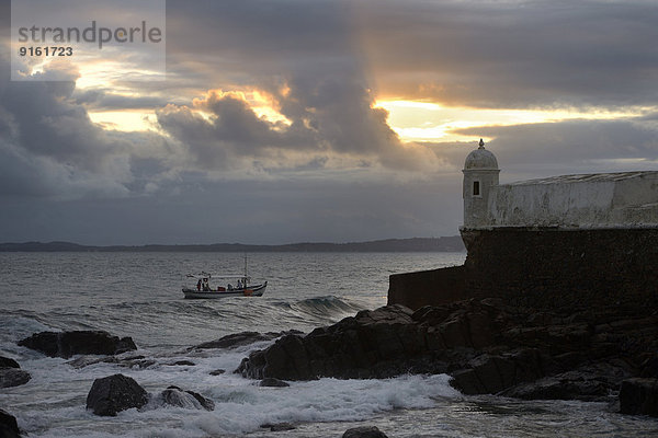 Historische Verteidigungsanlage Forte Santa Maria  Stadtteil Barra  Salvador da Bahia  Bundesstaat Bahia  Brasilien