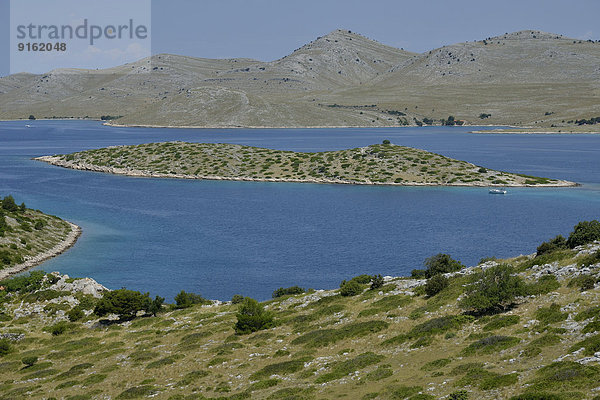 über Insel Ansicht Adriatisches Meer Adria Kroatien