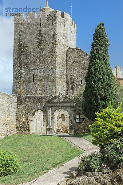 Turm der Burg Castelo de Palmela  Distrikt Setúbal  Portugal