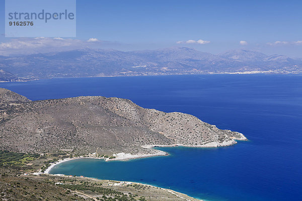 Golf von Mirabello  Luftbild  bei Agios Nikolaos  Ostkreta  Kreta  Griechenland