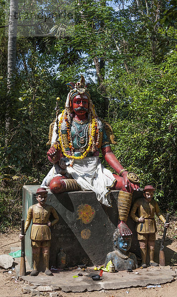 Statue  Gott Madurai Veeran  Mandavi  Tamil Nadu  Indien