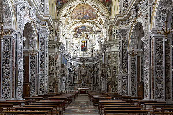 Sizilianischer Barock in der Kirche Chiesa del Gesù oder Casa Professa  Palermo  Provinz Palermo  Sizilien  Italien