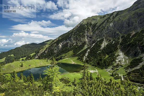 Geisalptal  Allgäuer Hochalpen  Unterer Gaisalpsee  Bayern  Deutschland