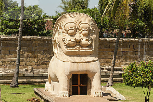 Statue eines Tigers  Gangaikonda Cholapuram  Ariyalur  Tamil Nadu  Indien