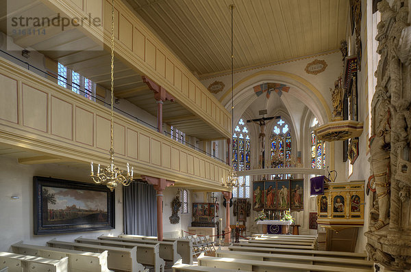 Altarraum  1377  Innenraum  1648  der Johanniskirche  Nürnberg  Mittelfranken  Franken  Bayern  Deutschland