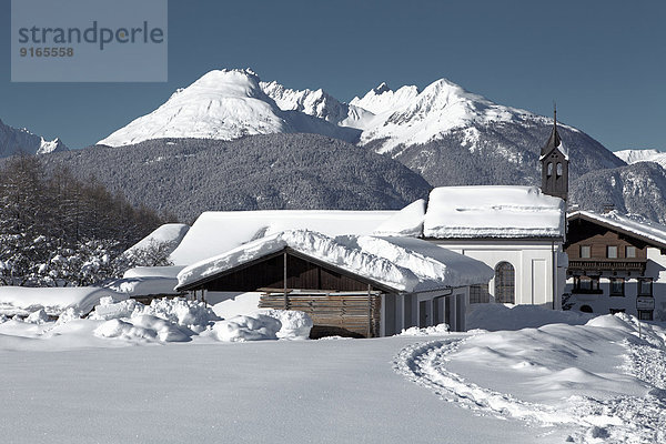 Winter auf dem Mieminger Plateau  Tirol  Österreich