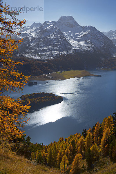 Berglandschaft mit Silsersee  Oberengadin  Schweiz