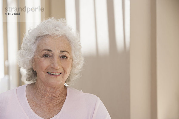 Senior Caucasian woman smiling