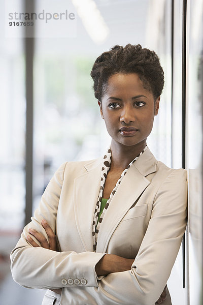 Businesswoman standing in office