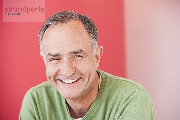 Close up of man's laughing face