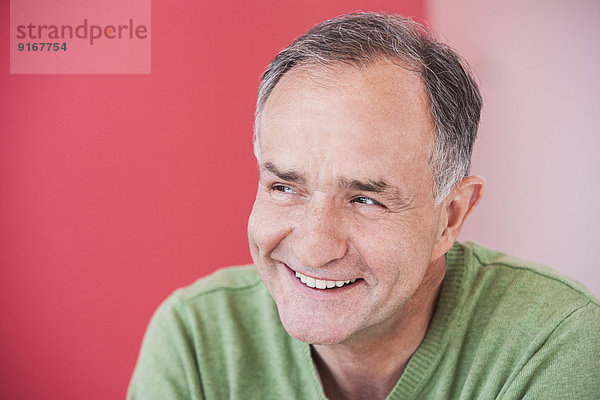 Close up of man's smiling face