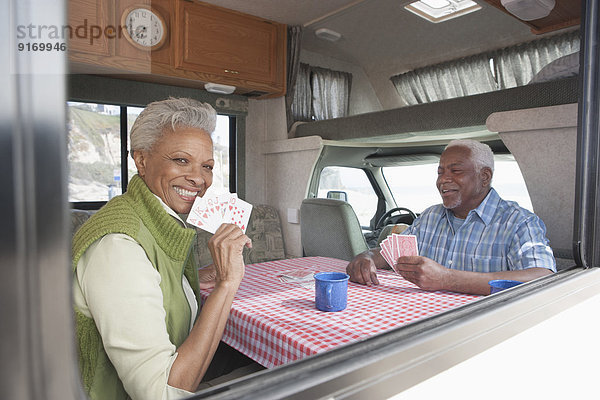 Senior Senioren mischen Karte Mixed spielen