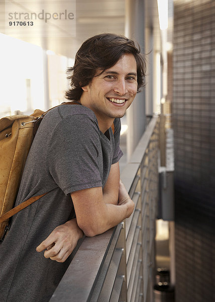 Portrait of smiling college student