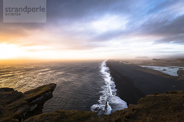 Iceland  Sandy beach near Dyrholaey