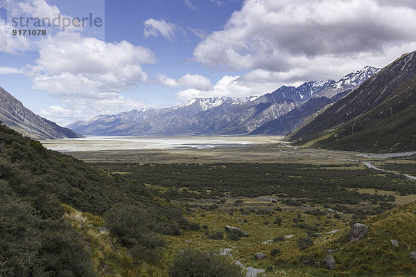 New Zealand  view to Mount Cook National Park