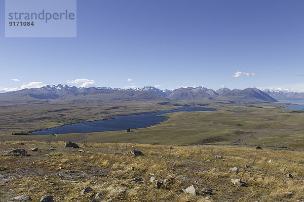 New Zealand  view to Lake Tekapo from Mount John