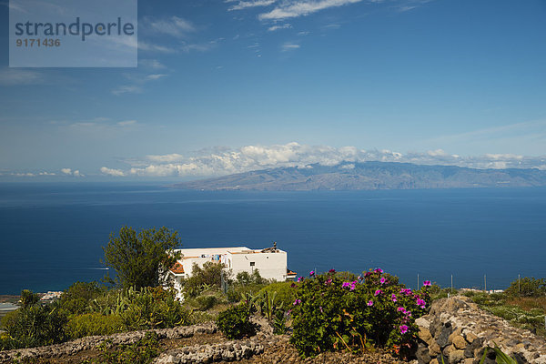 Spanien  Kanarische Inseln  Teneriffa  Chirche  Blick nach La Gomera