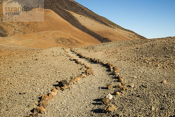 Spain  Canary Islands  Tenerife  Teide National Park  Montana Blanca  hiking path