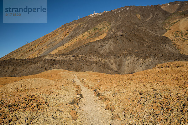 Spain  Canary Islands  Tenerife  Teide National Park  Montana Blanca  hiking path