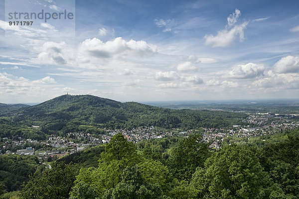 Germany  Baden-Wuerttemberg  View from Hohenbaden Castle to Baden-Baden