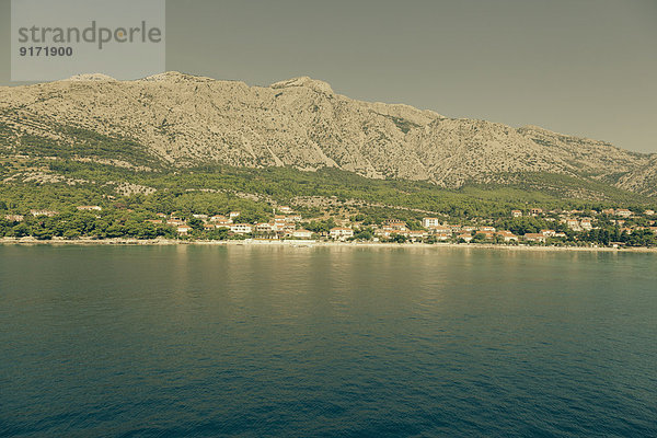 Kroatien  Blick von Korcula auf die Halbinsel Peljesac