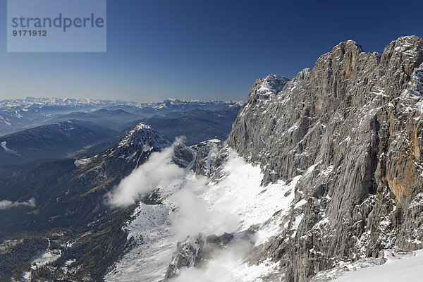 Austria  Styria  View from Hunerkogel and Dachstein Mountains