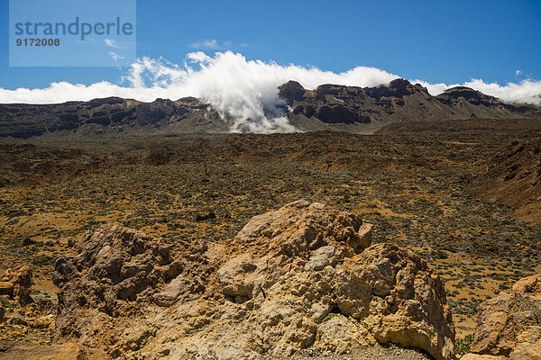 Spain  Canary Islands  Tenerife  Teide National Park  Volcanic landscape  Plateau