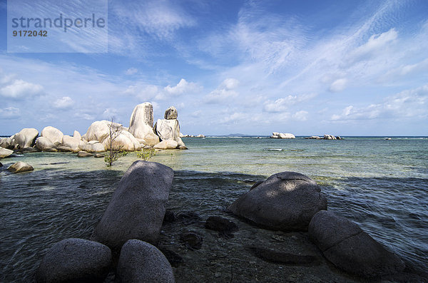 Indonesia  Riau Islands  Bintan  Nikoi Island  Washed out granite blocks