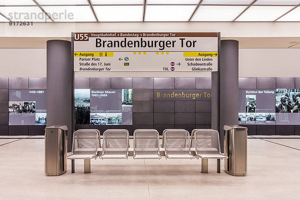 Germany  Berlin  modern architecture of subway station Brandenburger Tor