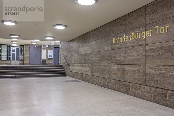Germany  Berlin  subway station Brandenburger Tor