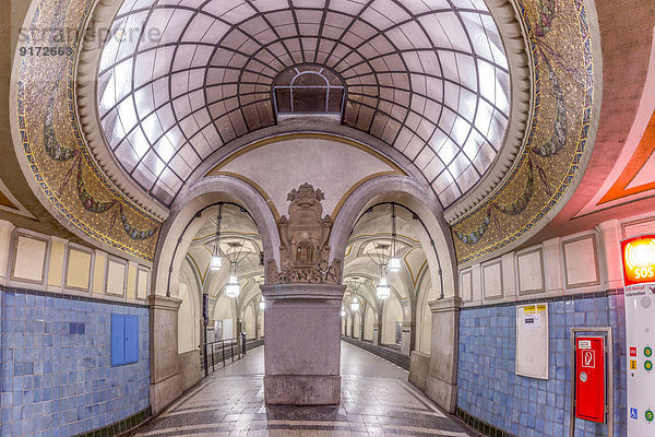 Germany  Berlin  historic subway station Heidelberger Platz
