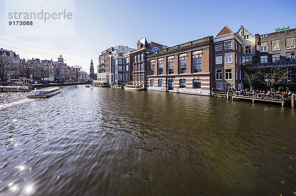 Niederlande  Holland  Amsterdam  Grachtengordel  Kanal  Gebäude