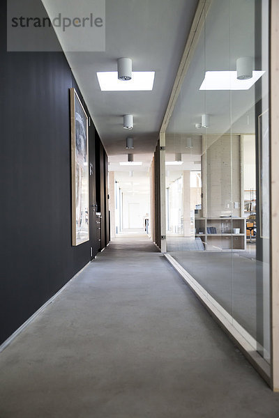 Empty corridor of modern office