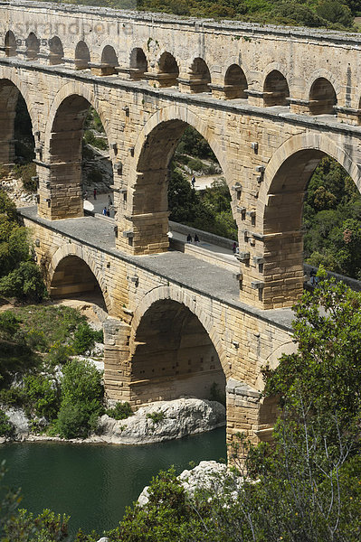 France  Languedoc Roussillon  Gard  view to Pont du Gard