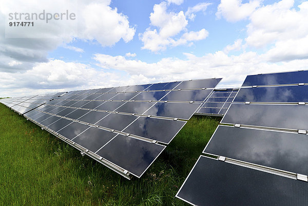 Deutschland  Fotoelektrische Zellen des Solarkraftwerks