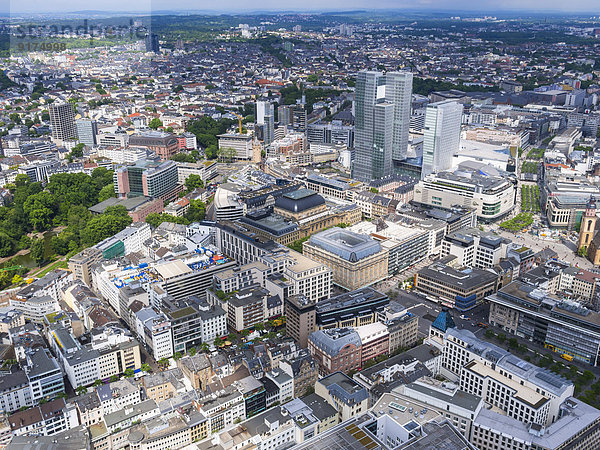 Deutschland  Hessen  Frankfurt  Stadtansicht von oben